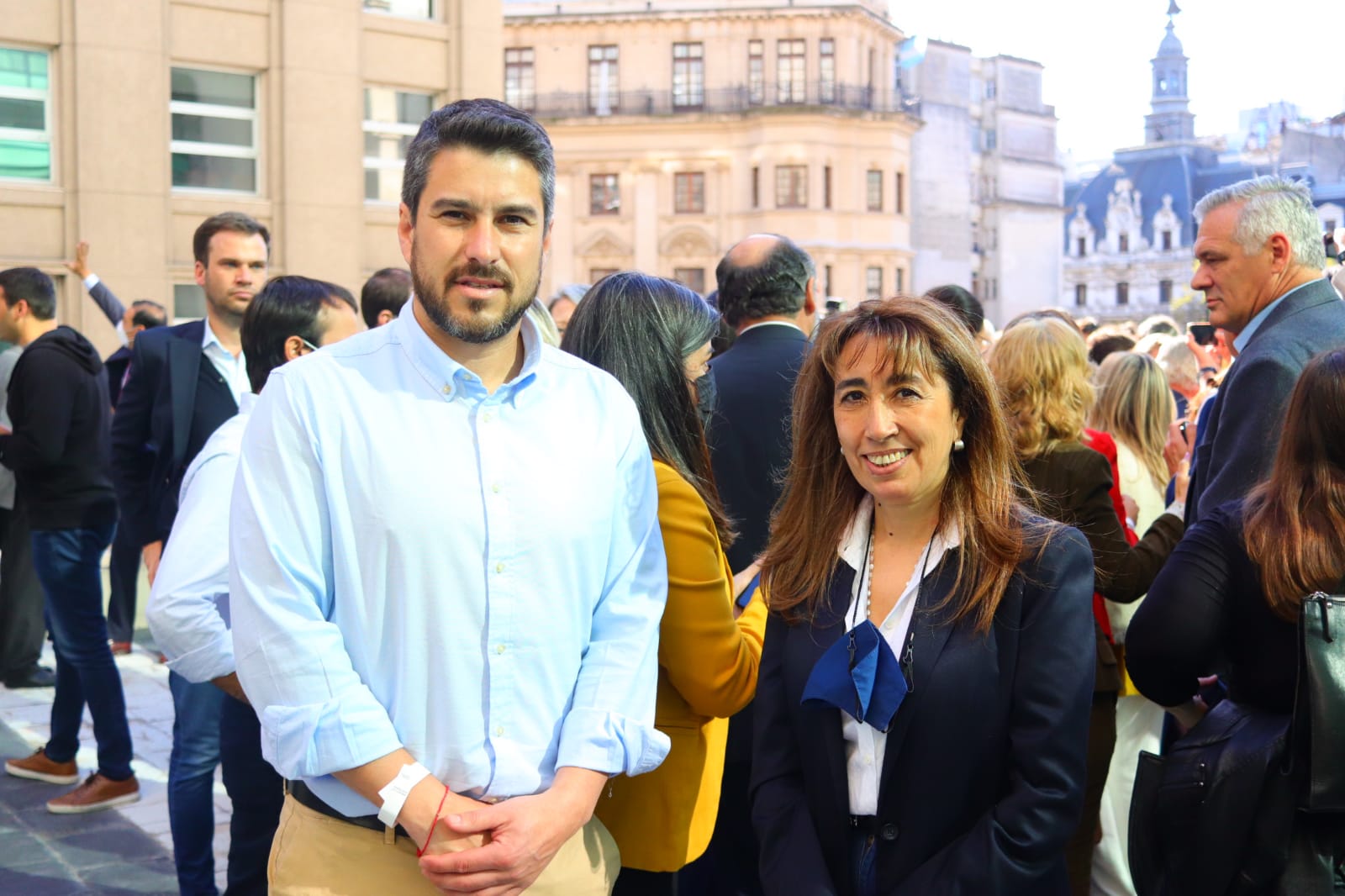 Reyes y Roquel juntos: los referentes opositores participaron del encuentro nacional de Juntos por el Cambio