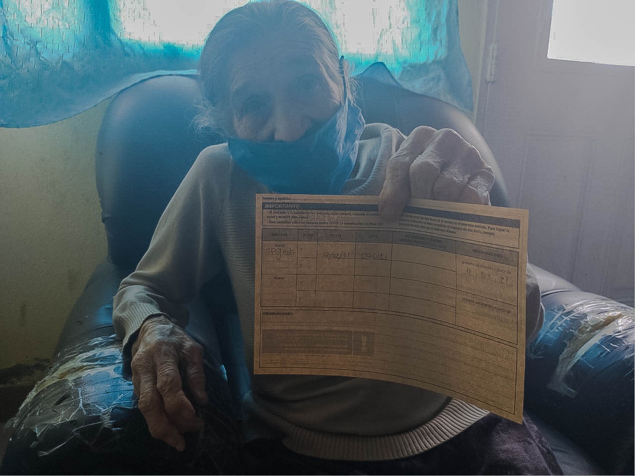 Tiene 107 años y fue la primera santacruceña mayor de 90 en recibir la vacuna 