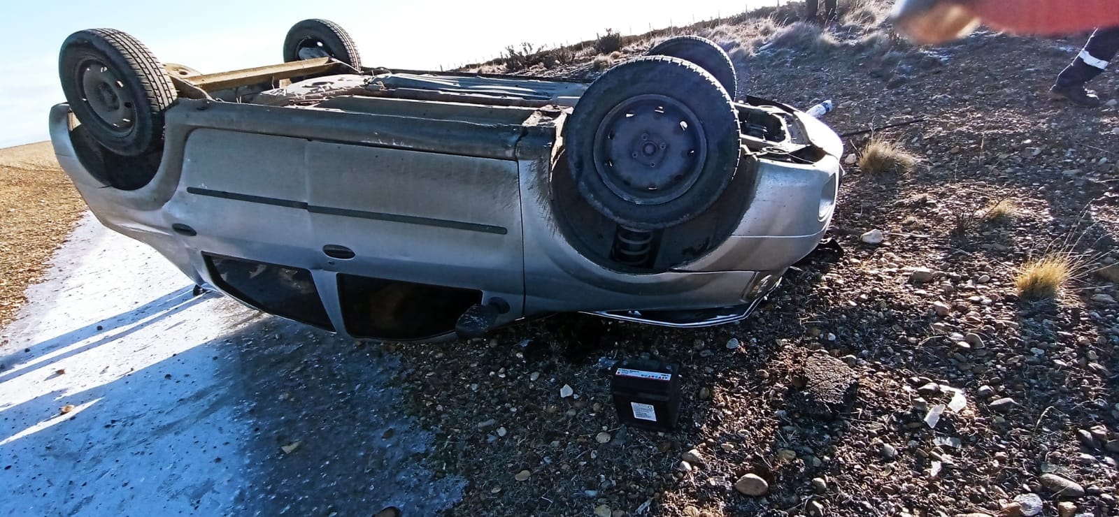 Dos heridos: integrantes de la comision directiva de ATE Caleta Olivia volcaron volviendo de Rio Turbio