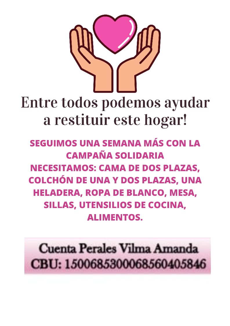 Continua por una semana más la Campaña Solidaria para ayudar a la familia de barrio Rotary 23
