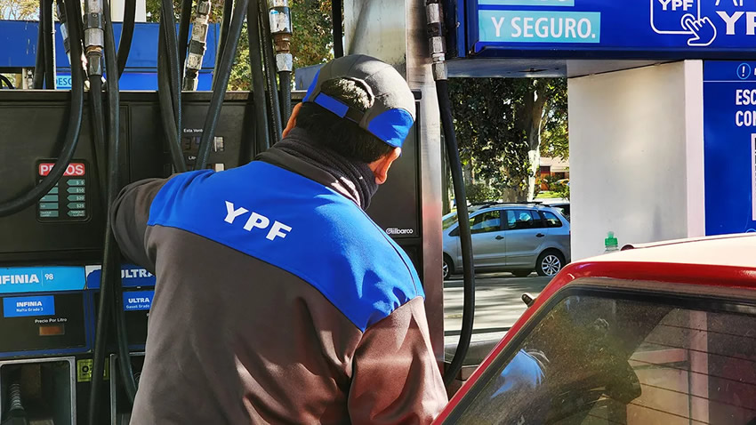 YPF aumenta el precio de los combustibles un 1 por ciento desde el primero de junio
