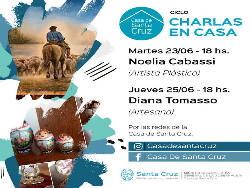 La casa de Santa Cruz en Buenos Aires realiza un ciclo de charlas virtuales