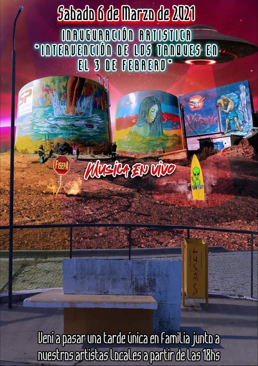 Inauguración de murales en el Barrio 3 de Febrero