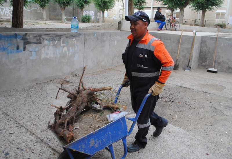 Compleja Tarea: limpian el barrio Gobernador Gregores