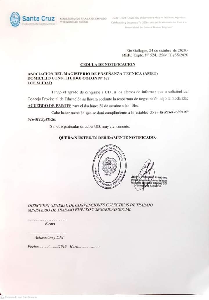 Adosac espera el llamado: el gobierno convoco a la reapertura de negociación a AMET