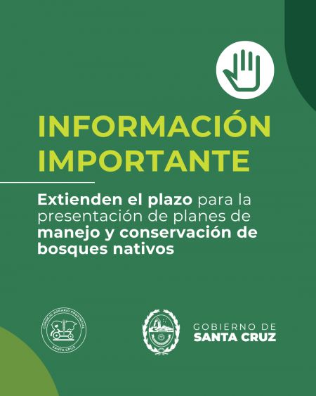 Se extiende el plazo para la presentación de planes de manejo y conservación de bosques nativos