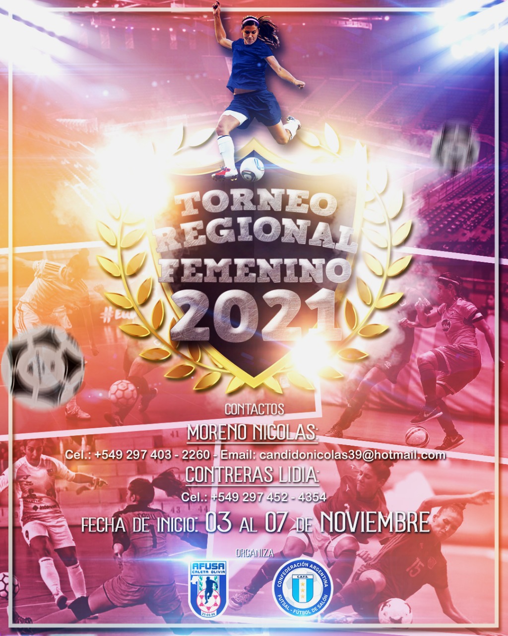 AFuSa: Torneo Regional Femenino del 3 al 7 de Noviembre