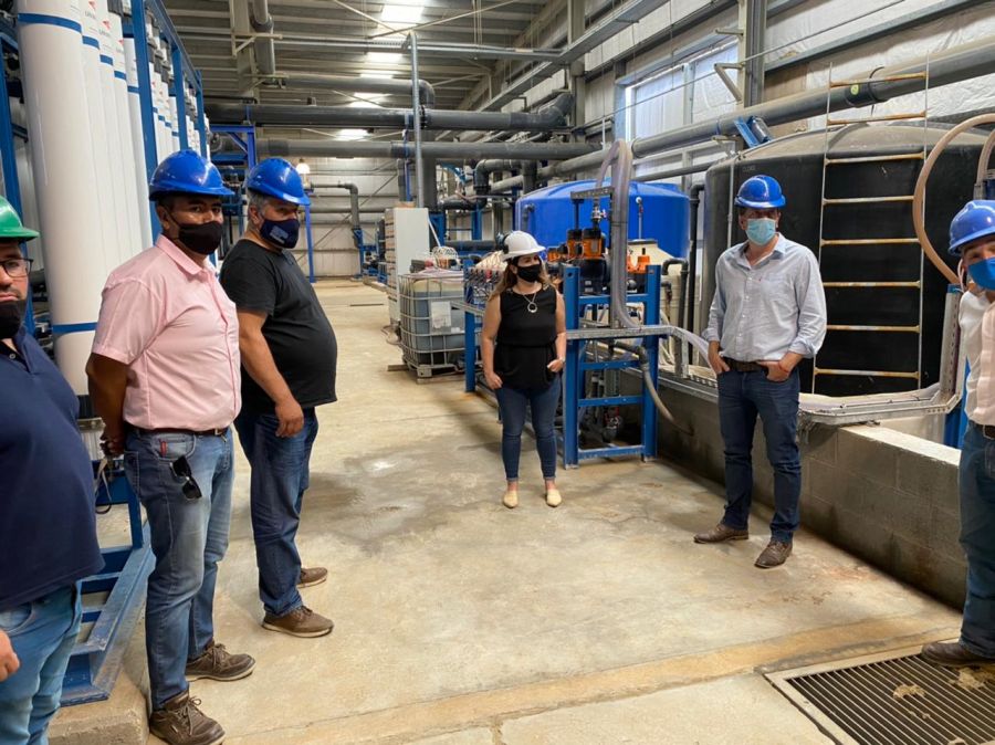  Autoridades provinciales recorrieron la Planta de Osmosis de Caleta Olivia