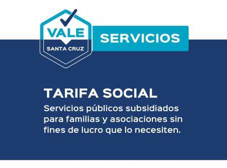 Vale Santa Cruz: convocan a beneficiarios de la tarifa social a renovar documentación 