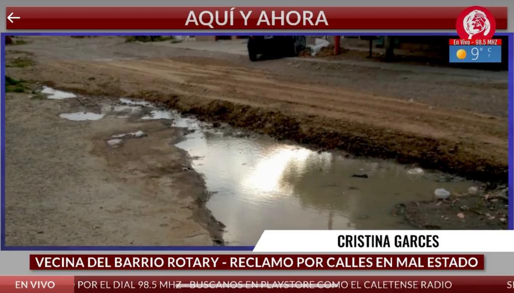 Vecina del Rotary 23 reclama por pérdidas de agua en la calle: 