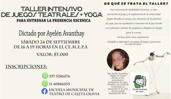 Se encuentran abiertas las inscripciones para un taller intensivo en juegos teatrales y yoga