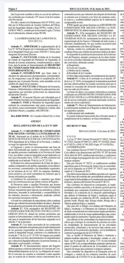 El Gobierno reglamentó el Registro de Agresores Sexuales