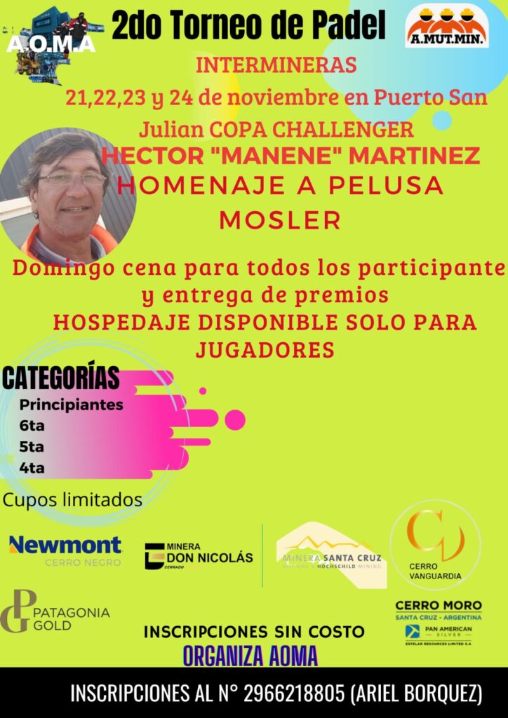 Se viene la segunda edición del Torneo de pádel intermineras 