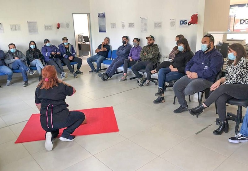 Brindaron capacitación de RCP y primeros auxilios a trabajadores de la sucursal Distrigas Caleta Olivia