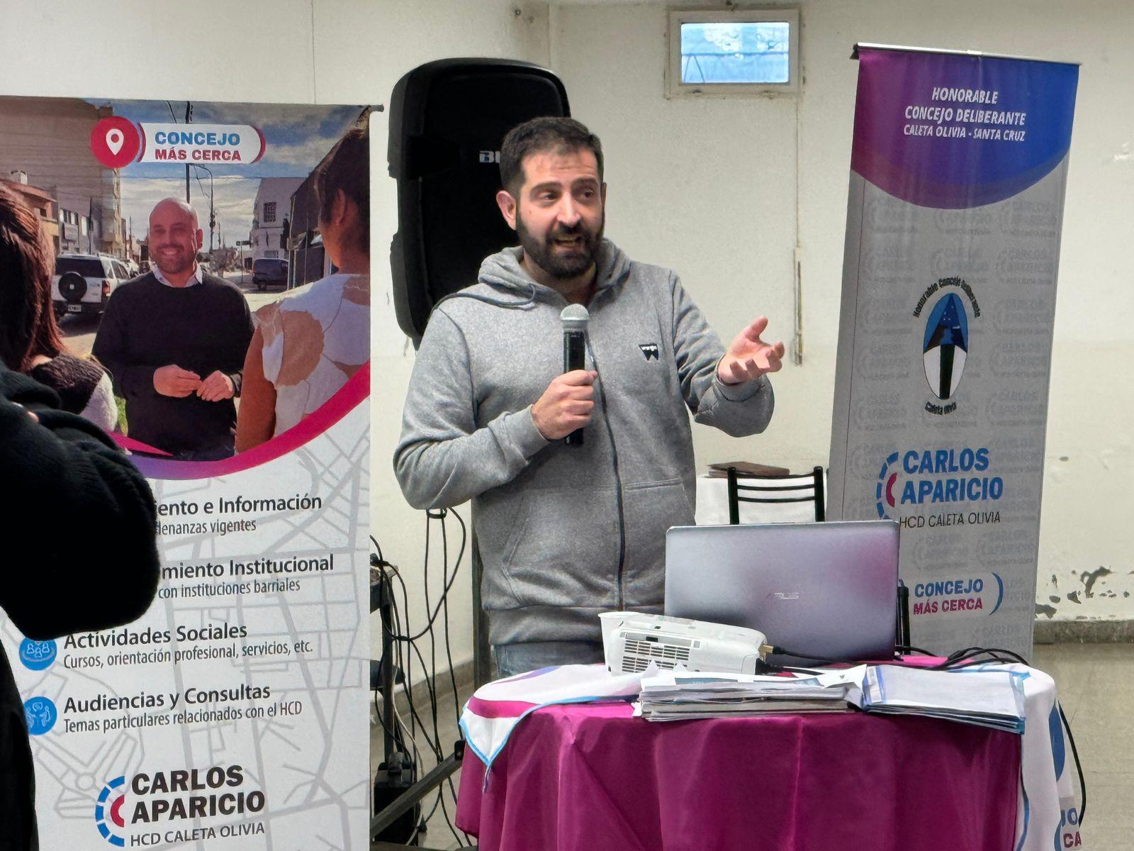 Chute participó de una consulta pública por el horno crematorio en la ciudad de Caleta Olivia 