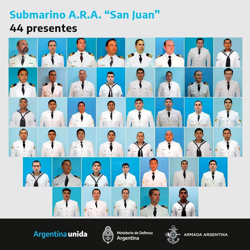 Cuatro años sin el Ara San Juan y sus 44 tripulantes