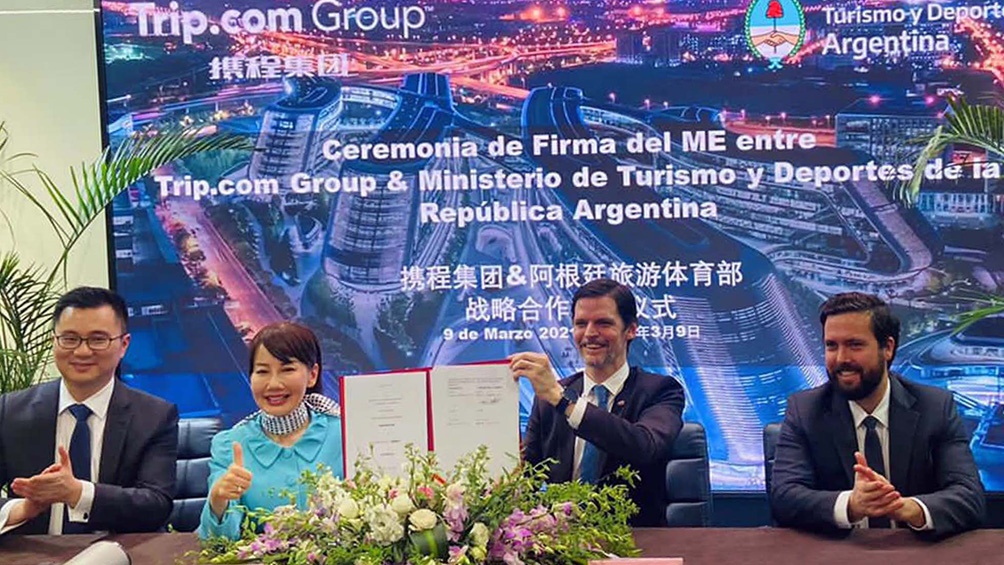 Turismo: Argentina firmó un memorando de entendimiento con la plataforma de turismo más importante de China