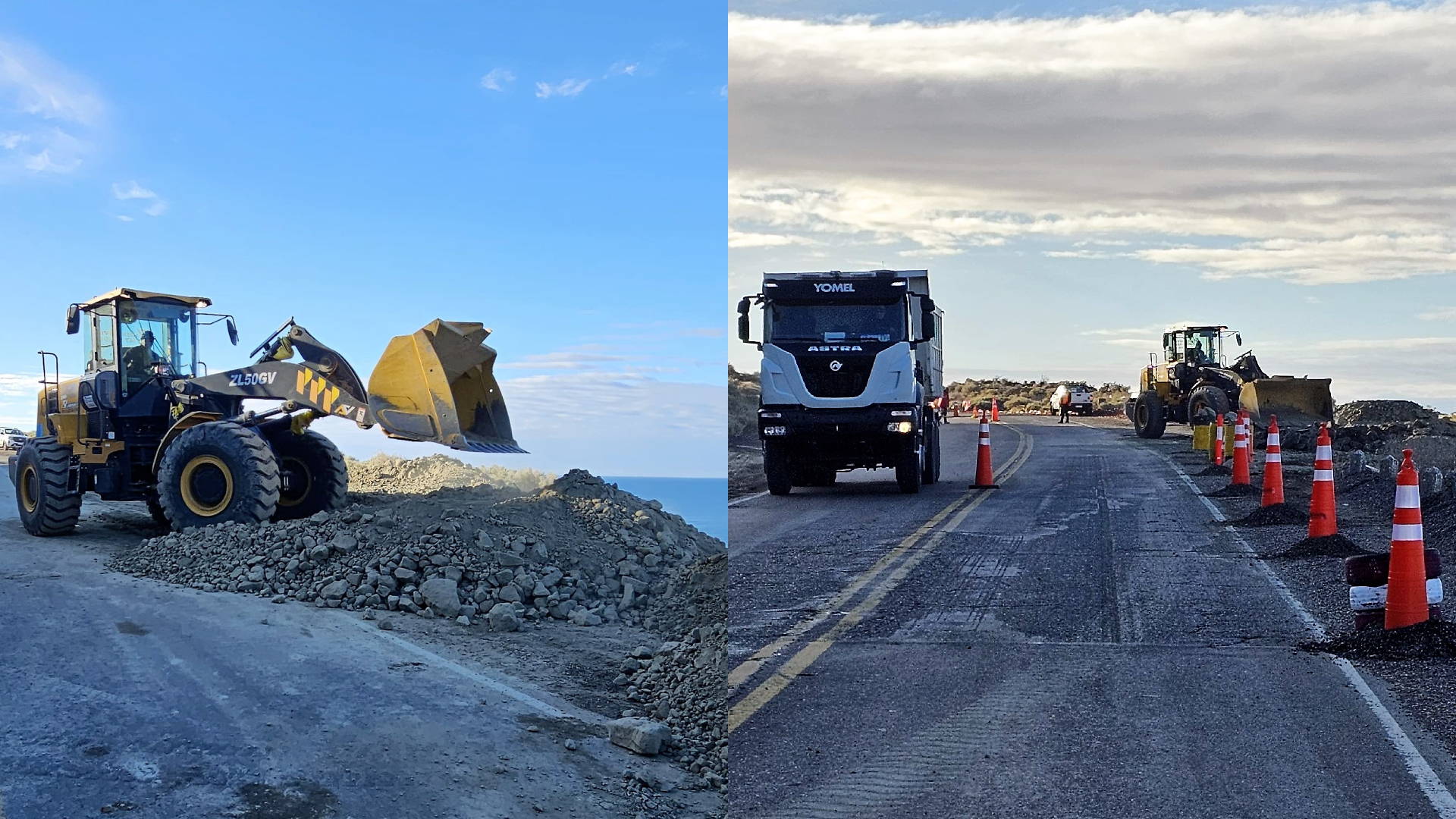 Aseguran que nunca hubo riesgo de aislamiento de la provincia por el estado de la ruta en Punta Peligro