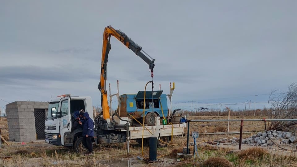Servicios Públicos realizó mantenimiento de pozo de agua en Pico Truncado