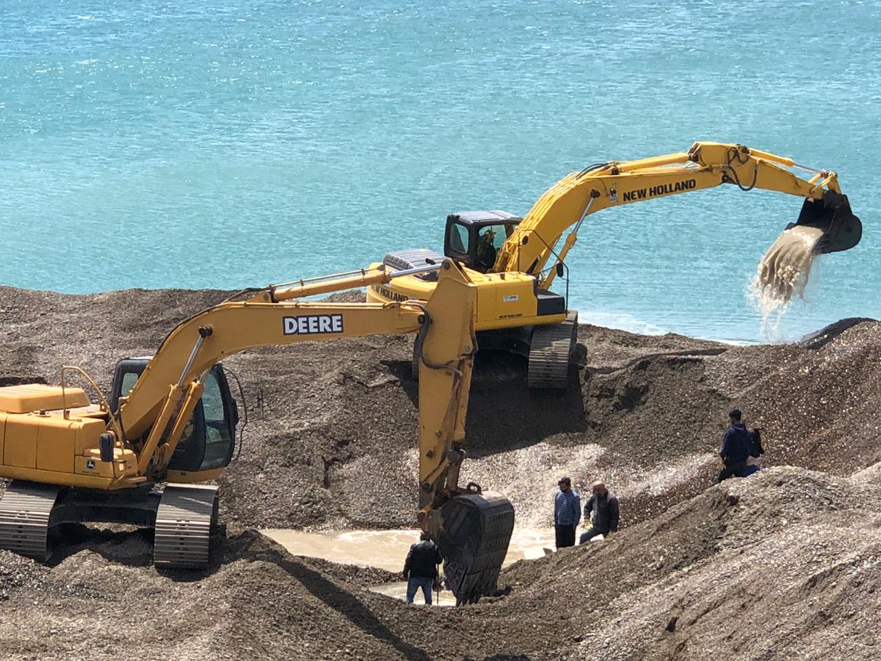 Siguen los trabajos en la toma de agua de mar de la planta de osmosis inversa, pero aún se desconoce cuándo comenzará a funcionar nuevamente