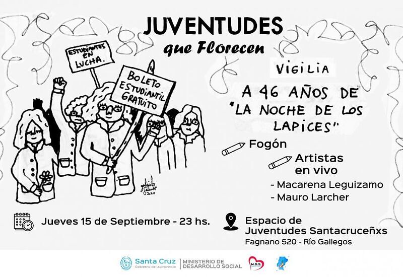 El Gobierno Provincial invita a participar de la Vigilia a 46 Años de 