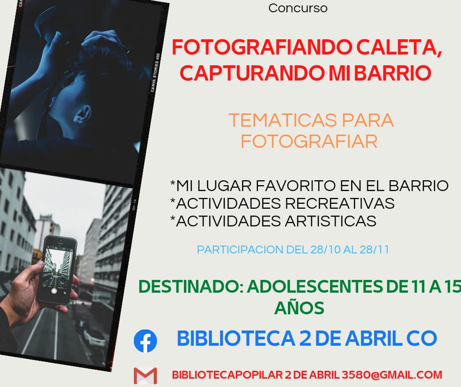 Invitan a chicos y adolescentes a fotografiar el barrio 2 de Abril