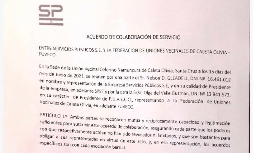 SPSE y la FUVECO firmaron un acuerdo de colaboración de servicio