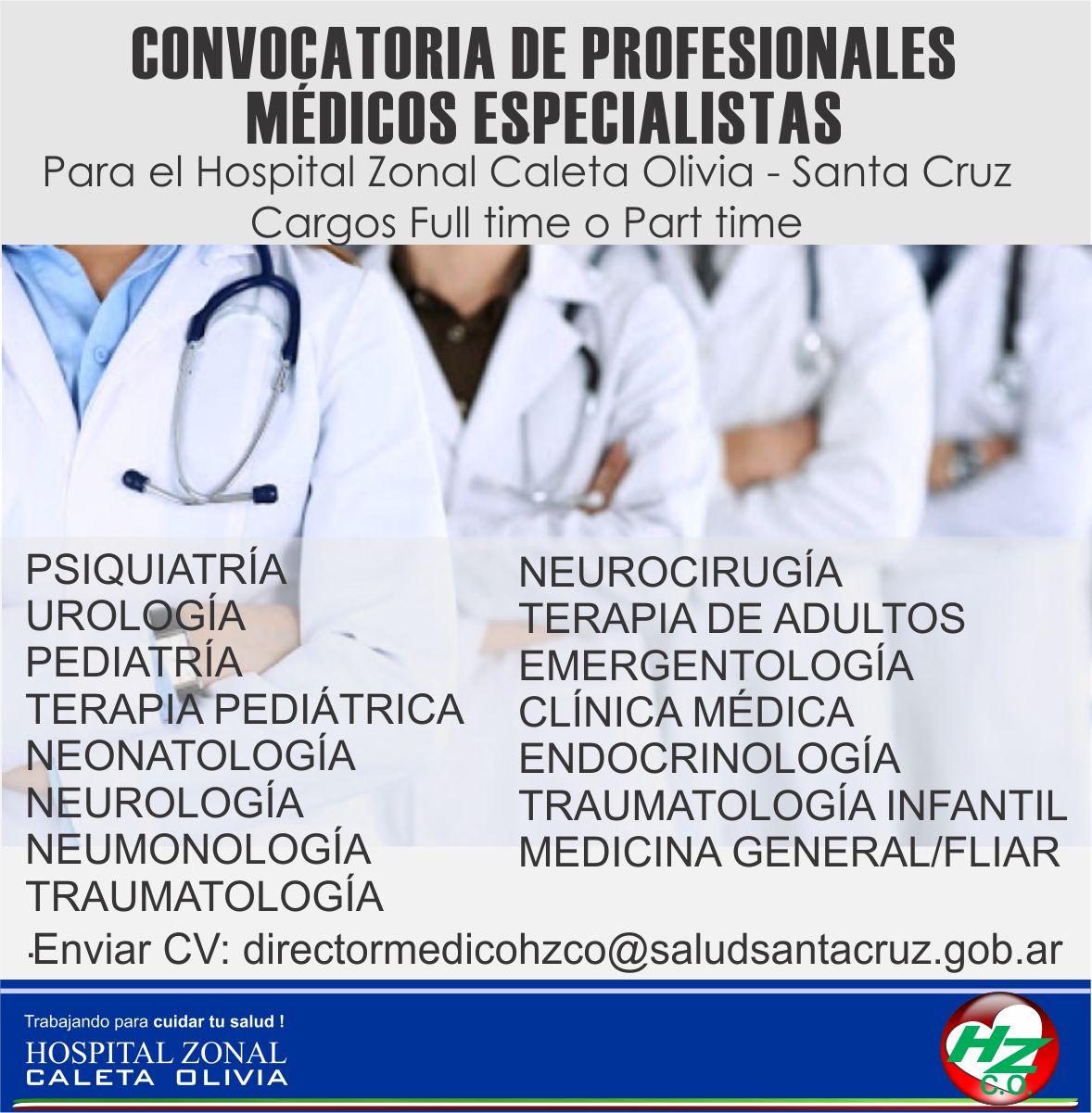 Anuncio del Hospital denota que faltan múltiples especialistas