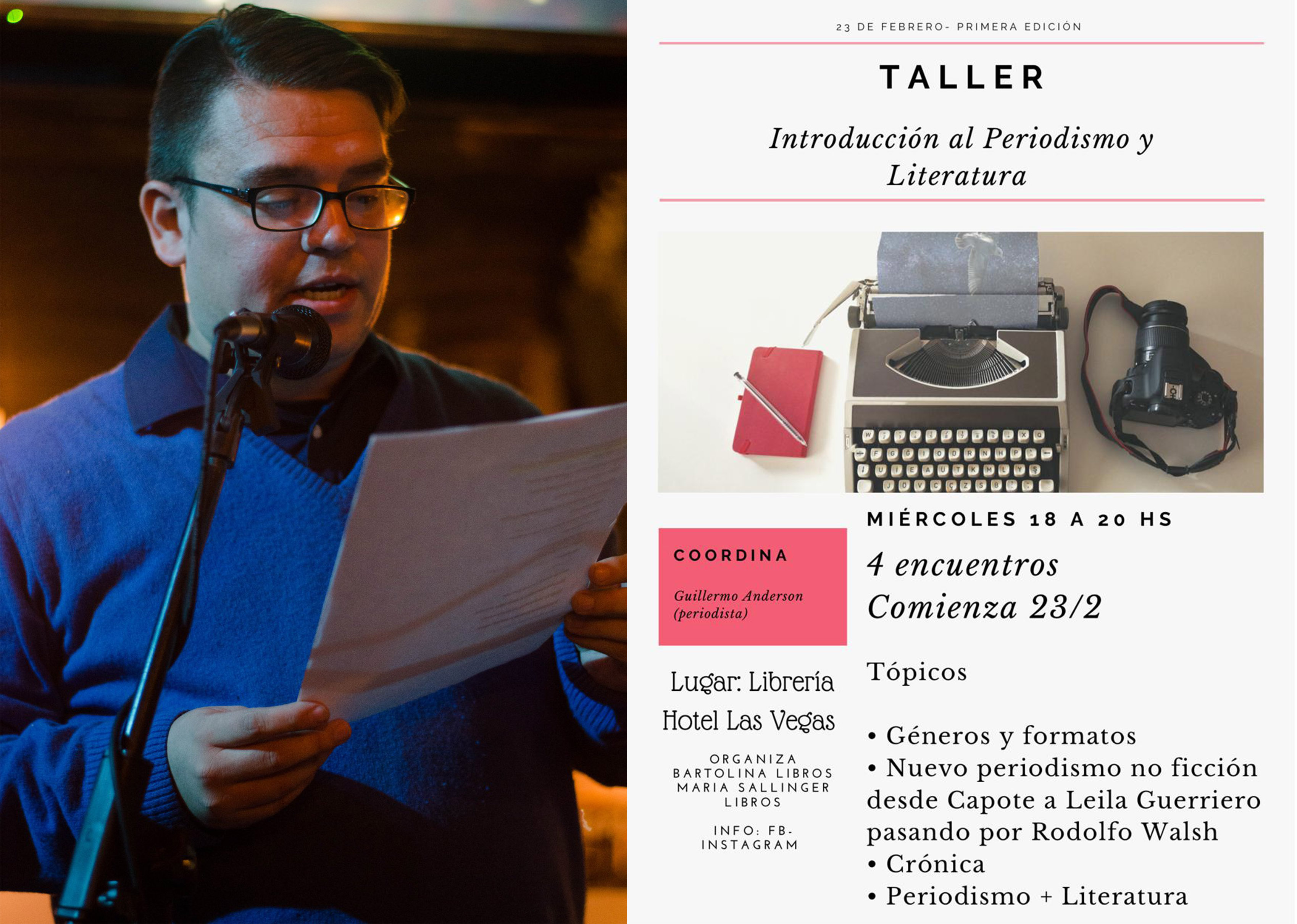 Guillermo Anderson dictará el 