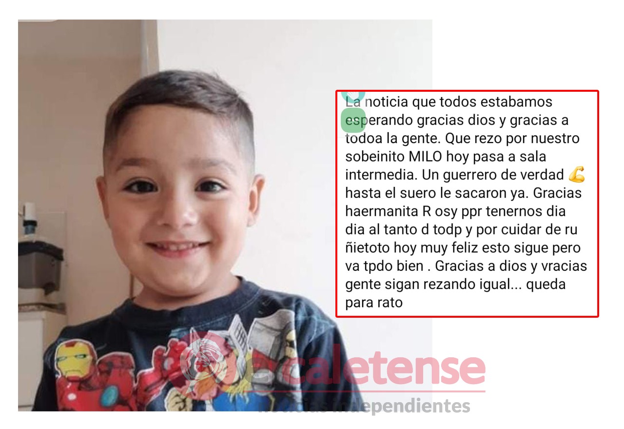 Un guerrero de verdad: Milo pasó hoy a sala intermedia 