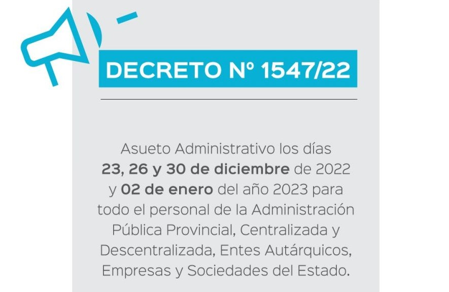 El Gobierno dispuso asueto administrativo para las fiestas de fin de año y determinó el receso anual