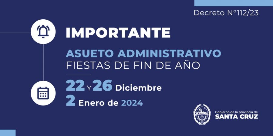 El Gobierno dio asueto administrativo por las fiestas de fin de año