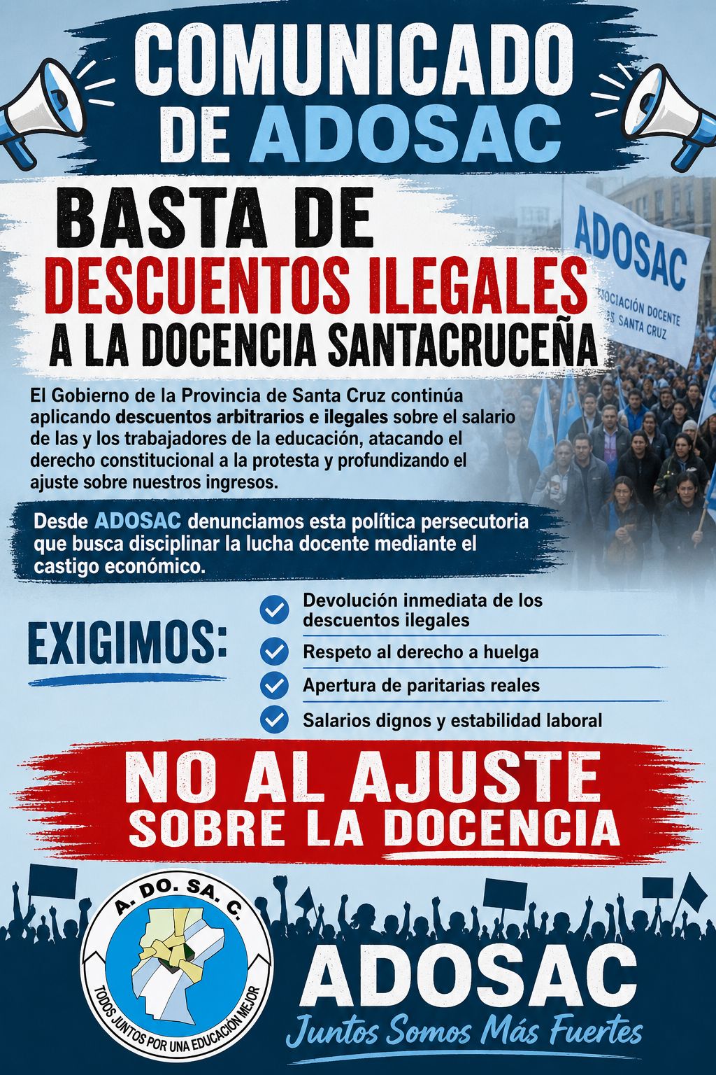 Claudio Vidal: “Quiero la patria productiva, la patria del trabajo y de la igualdad”