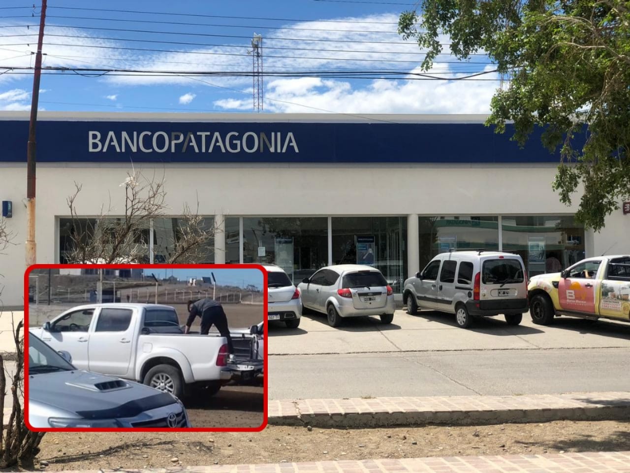 Estacionó la camioneta en el banco Patagonia y le robaron documentación y su celular