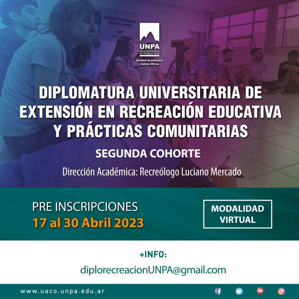Abren preinscripción para la segunda cohorte de la Diplomatura de Extensión en Recreación Educativa