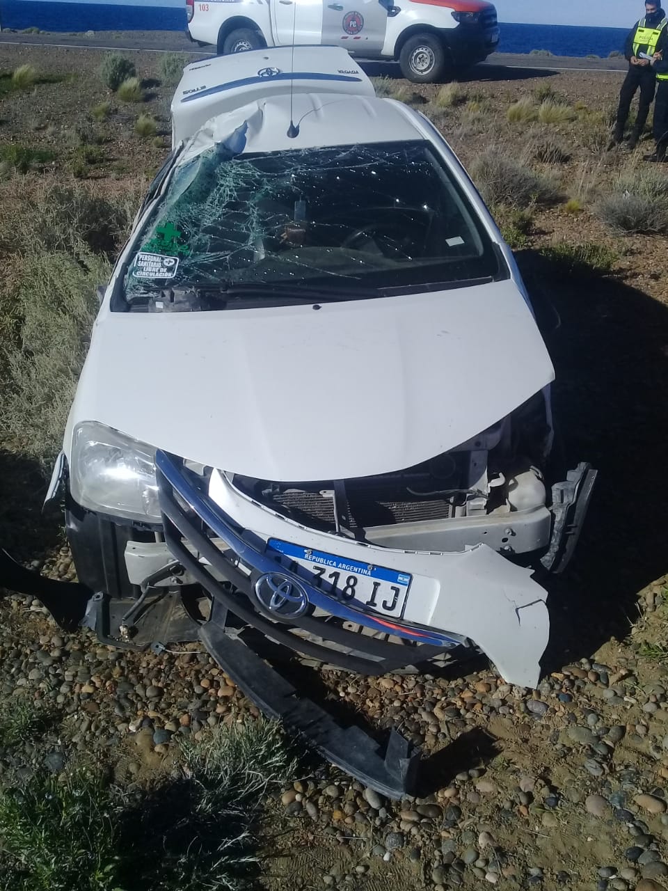 Otro accidente en inmediaciones del Puente Roto, porque la ruta está 