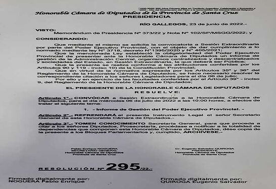 El Poder Ejecutivo brindará el primer informe de Gestión 