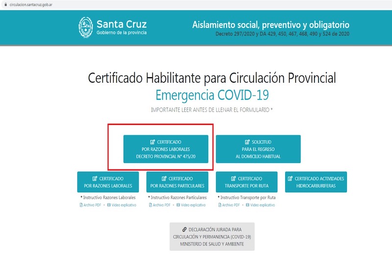 Entérate de como acceder al nuevo certificado de circulación para actividades exceptuadas