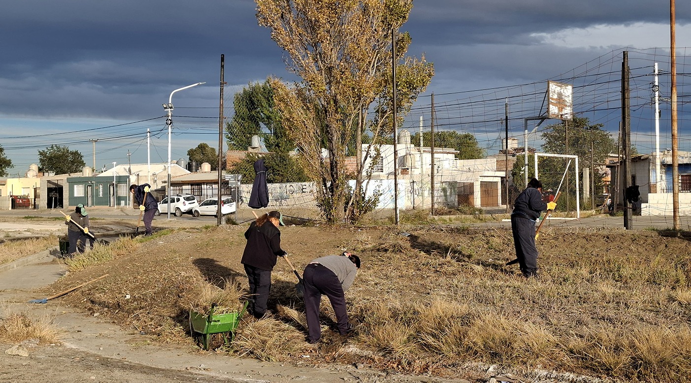 El Operativo de Limpieza se desarrolla en los barrios Perito Moreno y San Martín
