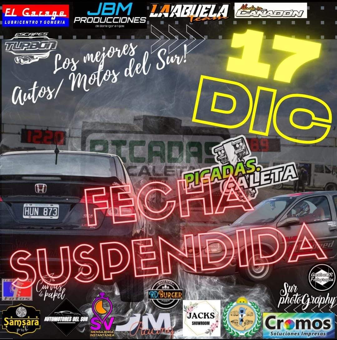 Se suspendió la fecha de las picadas y removieron al organizador y su equipo del cargo