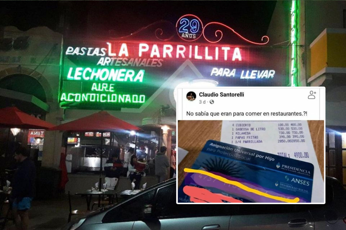Pagaron una cena con la tarjeta de AUH y el dueño se burló: 