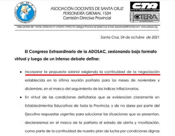 El congreso de Adosac aceptó la propuesta salarial de la paritaria docente