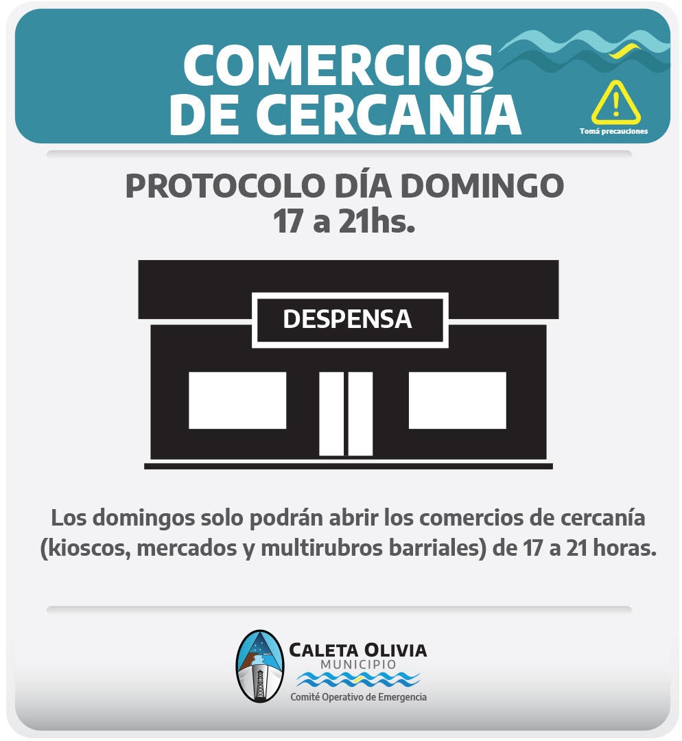 Los comercios de cercanía o barriales podrán abrir los domingos de 17 a 21 horas 