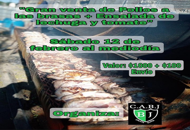 Este fin de semana el club atletico barrio jardin, continua con la venta de pollos a las brasas