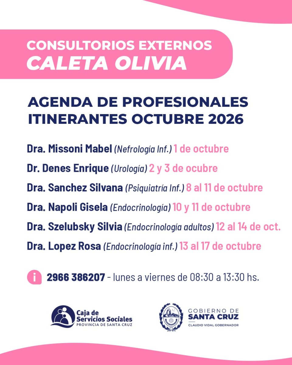 La Caja de Servicios Sociales presentó su agenda de profesionales itinerantes para octubre