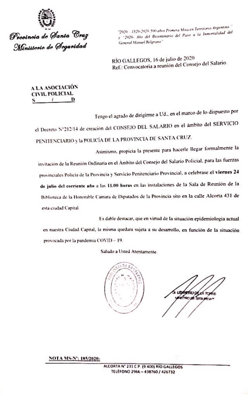 Tras suspender la paritaria docente, el gobierno convocó al sector policial para discutir salarios
