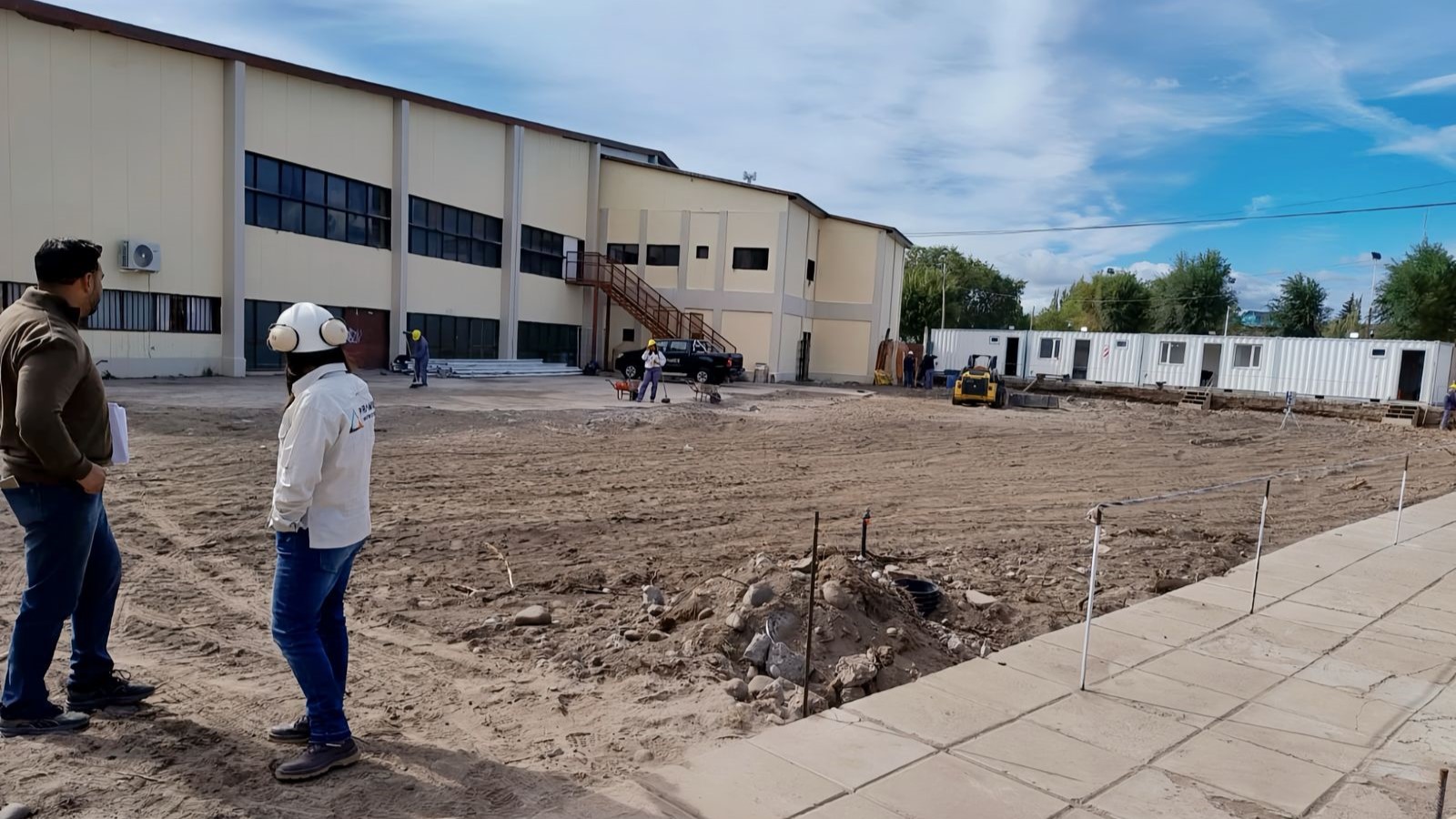 Avanza la construcción del gimnasio de la Escuela N°15 en Los Antiguos