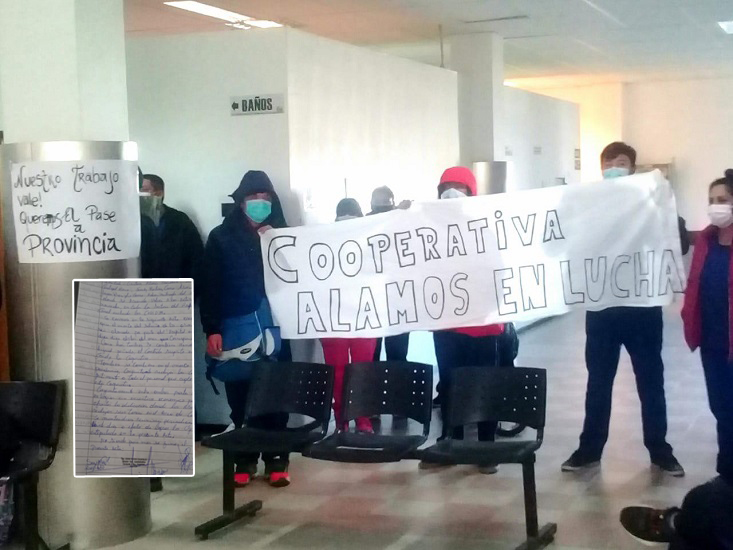 Vuelta atrás del Ministerio  de Salud: Tras el Fuerte reclamo la Cooperativa Los Alamos  retomó sus tareas