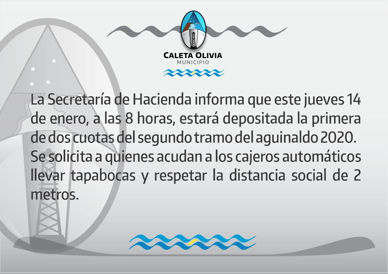 El Municipio anunció que mañana estará acreditada la primera cuota del Sac de diciembre
