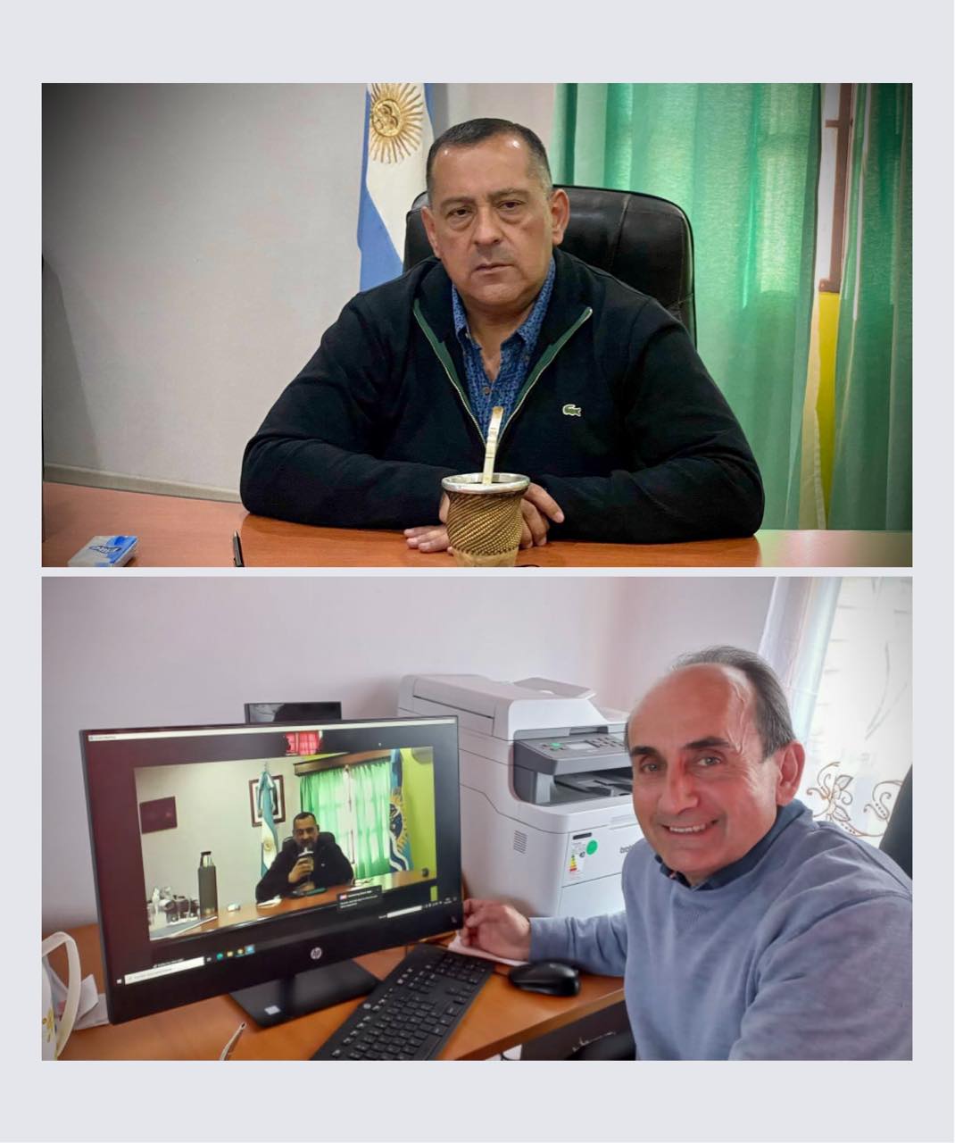 Guillermo Mercado y el Alcalde de Chile Chico en una agenda de trabajo conjunta 